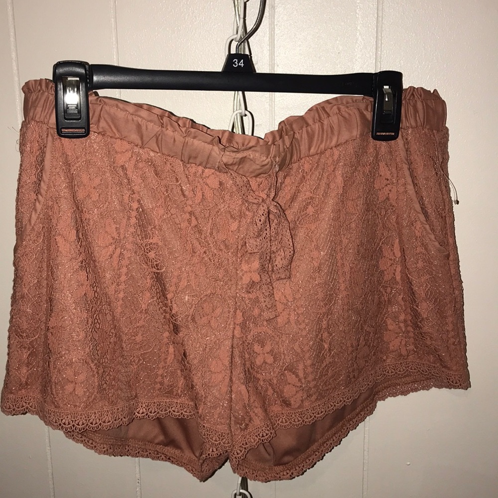 Blush pink summer shorts